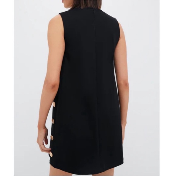 HYACINTH HOUSE Black Twill Button Bitsy Dress - Picture 4 of 13